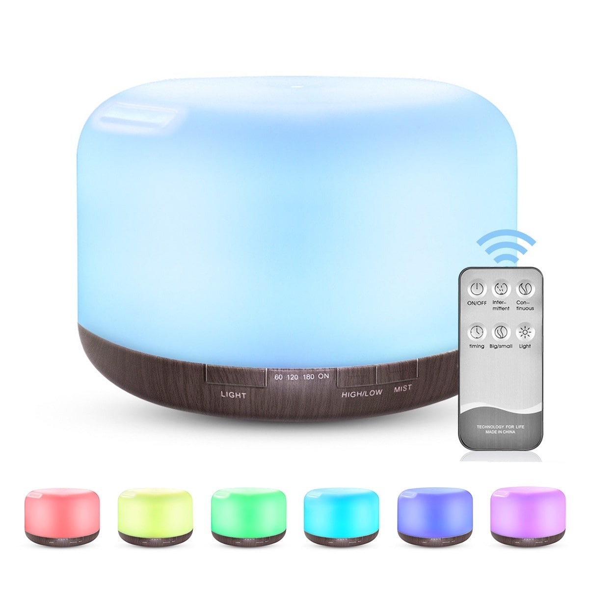 Color-Changing Essential Oil Aromatherapy Diffuser With Remote