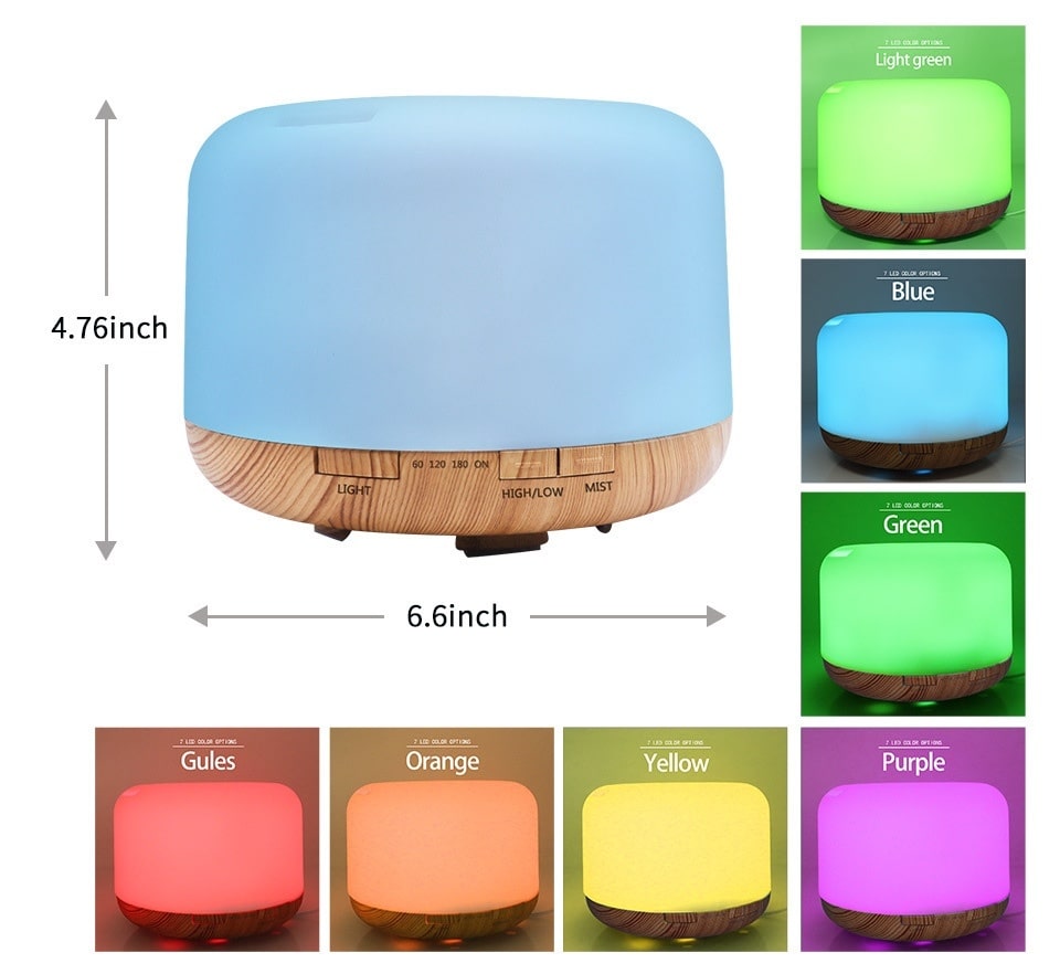 Color-Changing Essential Oil Aromatherapy Diffuser With Remote